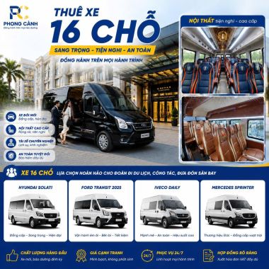 CHO THUÊ XE DU LỊCH 16 CHỖ
